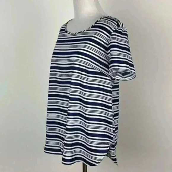 Faded glory women’s top size M 10-12 striped - Picture 4 of 5